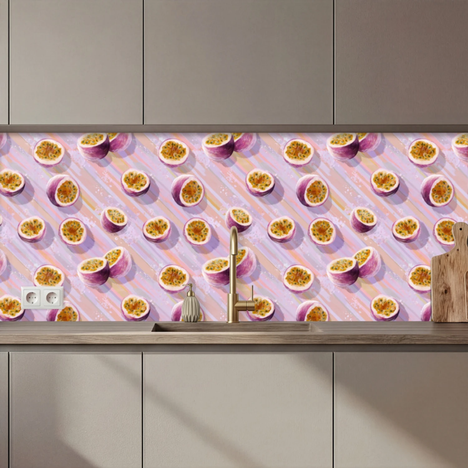 Passievrucht - Tropisch - Paars keuken achterwand 2 middel 871 zz_3dshopping
