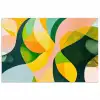 Abstract - Geel - Roze - Groen poster papier klein -3d