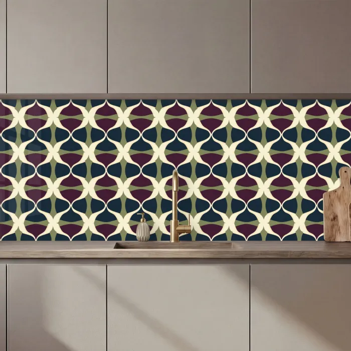 Abstract - Retro - Kleurrijk keuken achterwand 2 middel 871 zz_3dshopping