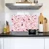 Terrazzo - Patroon - Roze Inductie beschemer met haakjes klein 777 -sfeer2