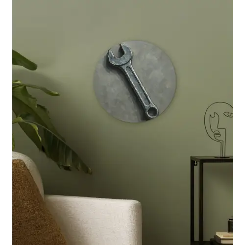 Steeksleutel - Schilderij - Gereedschap - Verf Wandcirkel kunststof plaat 5mm dik klein -sfeer3