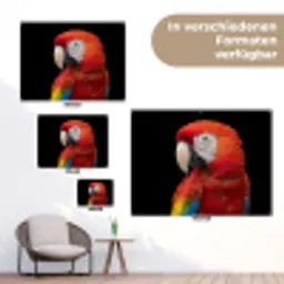 Ara - Portret - Rood tuinposter los doek klein -Xsfeer9_DE