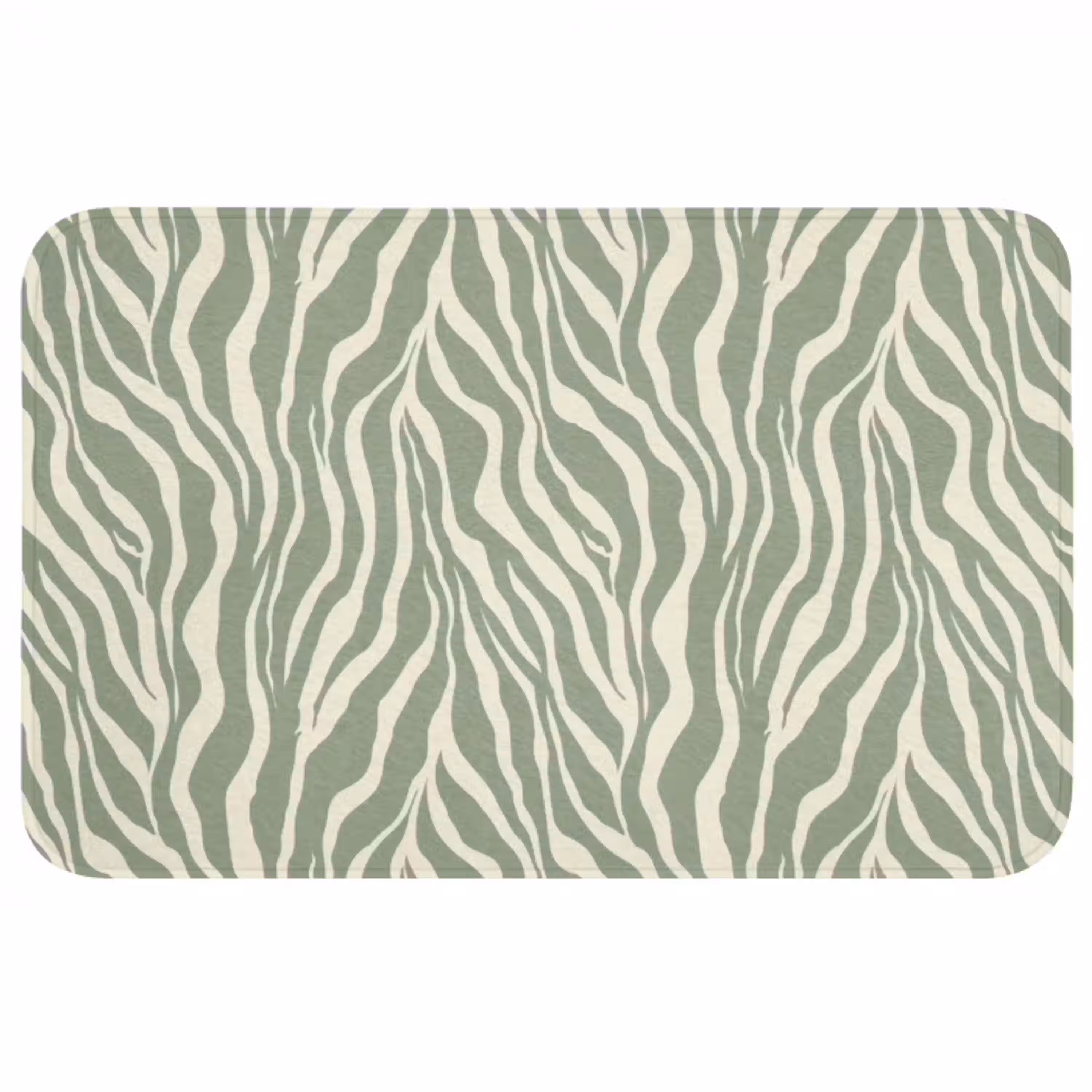 Zebra - Motief - Groen WCmat middel 1009 -3d