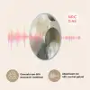 Minimalistisch - Cirkels - Penseelstreken - Beige Akoestische PET Vilt - Rond klein -USP_NL