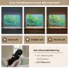 Bladeren - Groen - Schilderij - Abstract Light Box met batterij (Wandlamp) middel -USP_lichtkleurNL