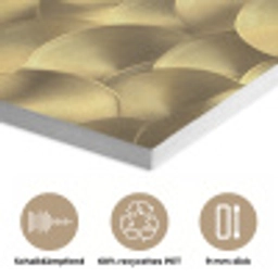 Modern - Cirkel - Goud PET vilt klein 837 -closeup_DE