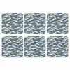 Golven - Klassiek - Blauw onderzetter kurk middel 366 -3d