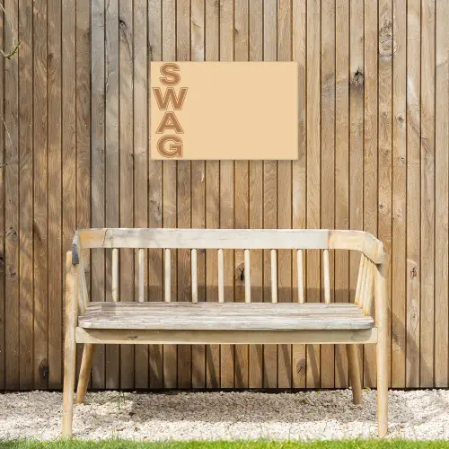 Swag - Bruin - Beige Tuinposter op houten frame 2 cm dik klein -sfeer4
