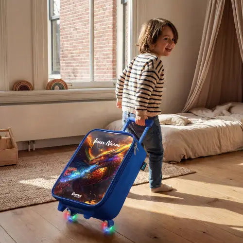 Chroma krijger Kinderkoffer - Blauw klein -sfeer1