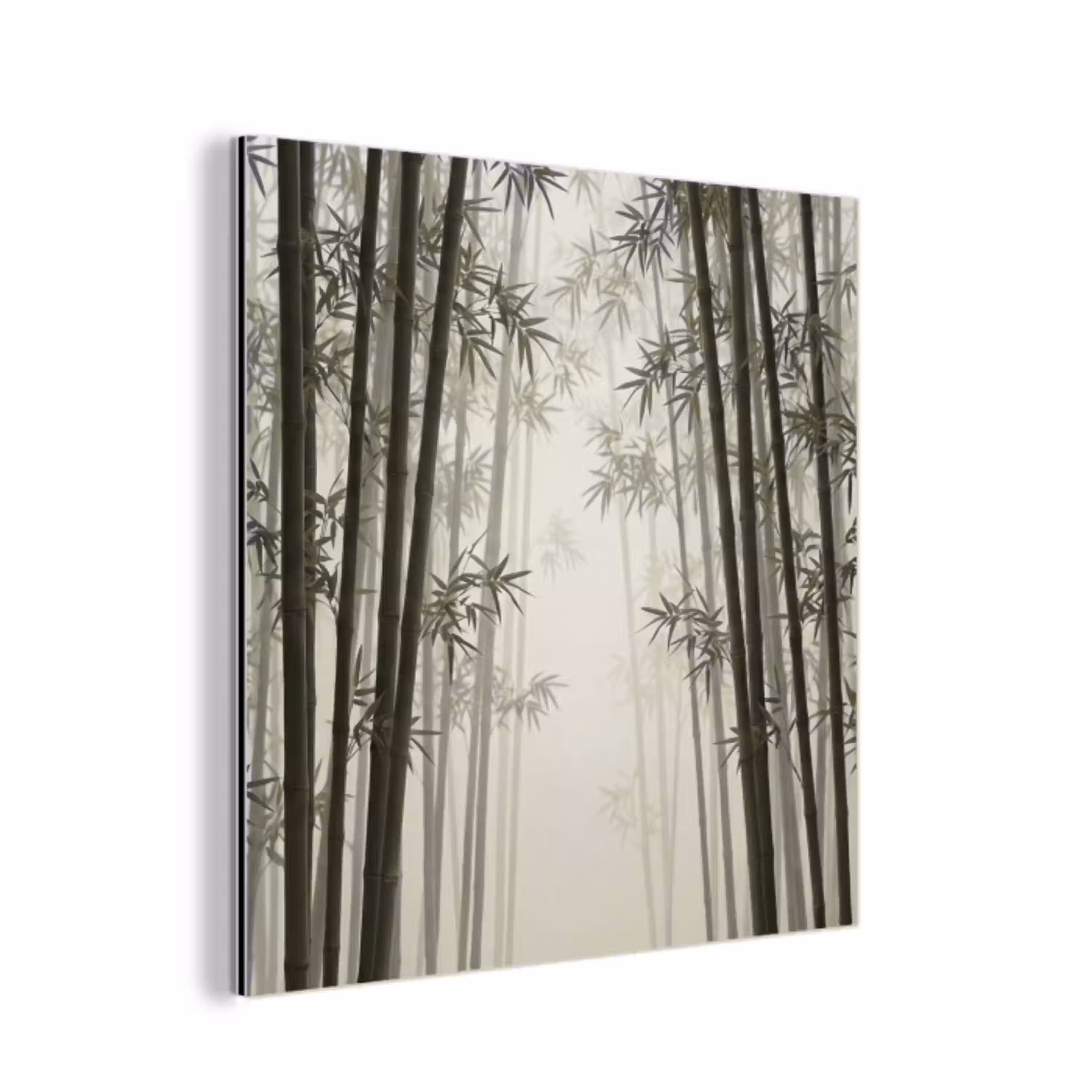 Bamboe - Bos - Mist - Natuur aluminium wit klein -3d