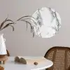Marmer - Steen - Wit - Grijs - Zwart - Marmerlook Wandcirkel behangsticker klein -sfeer3