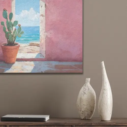 Zee - Roze - Cactus PET vilt klein -sfeer6_closeup