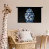 Pot - Delfts Blauw - Bloemen Wandkleed katoen klein -wsfeer5_kind