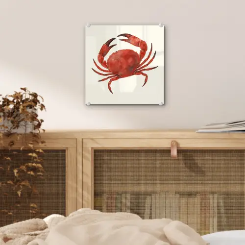 Krab - Felrood - Poten plexiglas 5mm klein -sfeer4