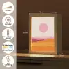 Heuvels - Oranje - Zon - Abstract Light Box met kabel (Tafellamp) klein -USP_NL