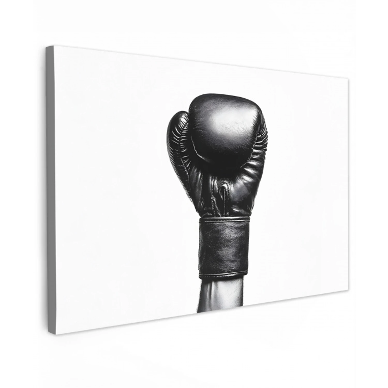 Bokshandschoen - Zwart - Hand Tuinposter op houten frame 2 cm dik klein -3d