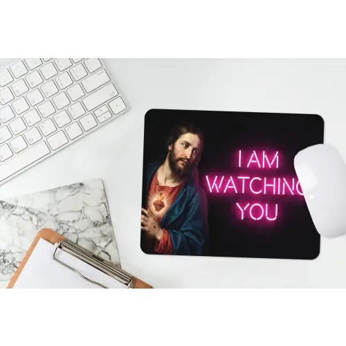 Man - Tekst - Neon muismat rubber klein -witbureau