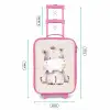 Nijlpaard op beige achtergrond illustratie Kinderkoffer - Roze klein -productfoto_formaten