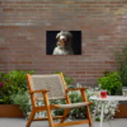 Tijger - Kokskleding - Bruin Tuinposter op houten frame 2 cm dik klein -sfeer3