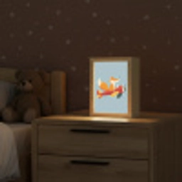 Vos - Vliegtuig - Blauw Light Box met kabel klein -sfeer1_kind