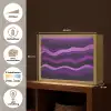 Lijnen - Golven - Paars - Abstract Light Box met batterij (Wandlamp) middel -USP_websiteoverzichtNL