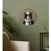 Kat - Kokskleding - Zwart - Wit Wandcirkel behangsticker klein -sfeer2