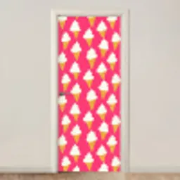 Softijs - Horentje - Roze deurposter klein 289 -3d_beige