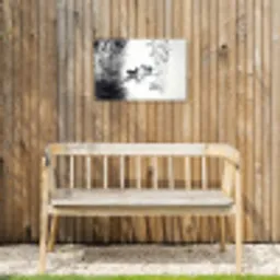 Eenden - Waterlelies - Riet - Zwart Tuinposter op houten frame 2 cm dik klein -sfeer4