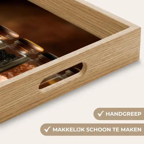 Potjes - Kruiden - Specerijen - Korrels Dienblad Rechthoek middel -USP_HandgreepNL