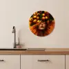 Vrouw - Citroenen - Bloesem - Geel KitchenYeah - Keuken - Wandcirkel Forex klein -sfeer3