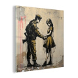 Soldaat - Meisje - Bruin - Graffiti plexiglas 5mm klein -z3d