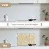 Zebra - Modern - Meerkleurig keuken achterwand spatscherm klein 900 -voor_na_NL