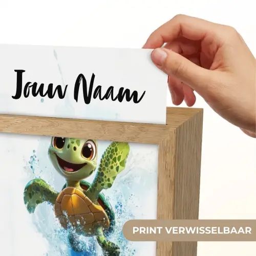 Schildpad - Water - Groen Light Box met kabel (Kinderlampje) klein -USP_websiteprintNL