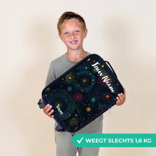 Sterren - Planeten - Kleurrijk Kinderkoffer - Zwart klein -sfeer4_NL