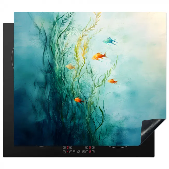 Waterplanten - Vissen - Kleurrijk - Water Inductie beschermer vinyl 3mm middel -3d