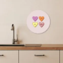 Hartjes - Pastel - Liefde - Moeder KitchenYeah - Keuken - Wandcirkel Forex klein -sfeer3