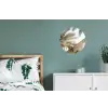Gebouw - Palmbomen - Beige - Zon Wandcirkel aluminium klein -slaapkamer