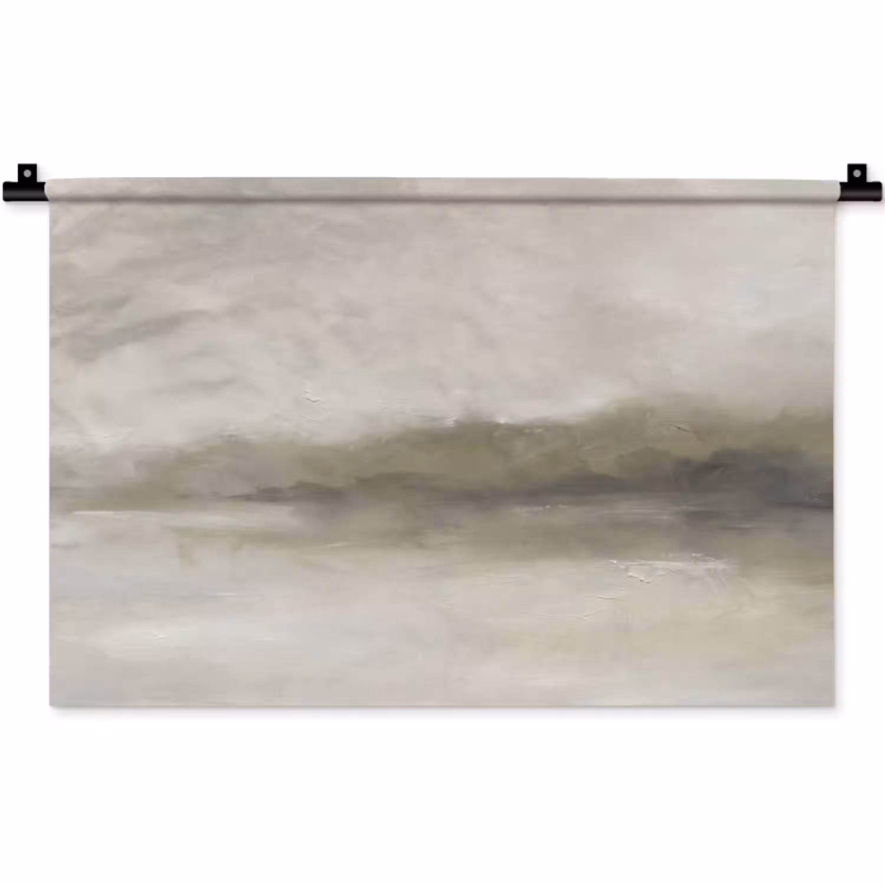 Abstract - Landschap - Nevel - Modern - Grijs Wandkleed katoen klein -zz3d