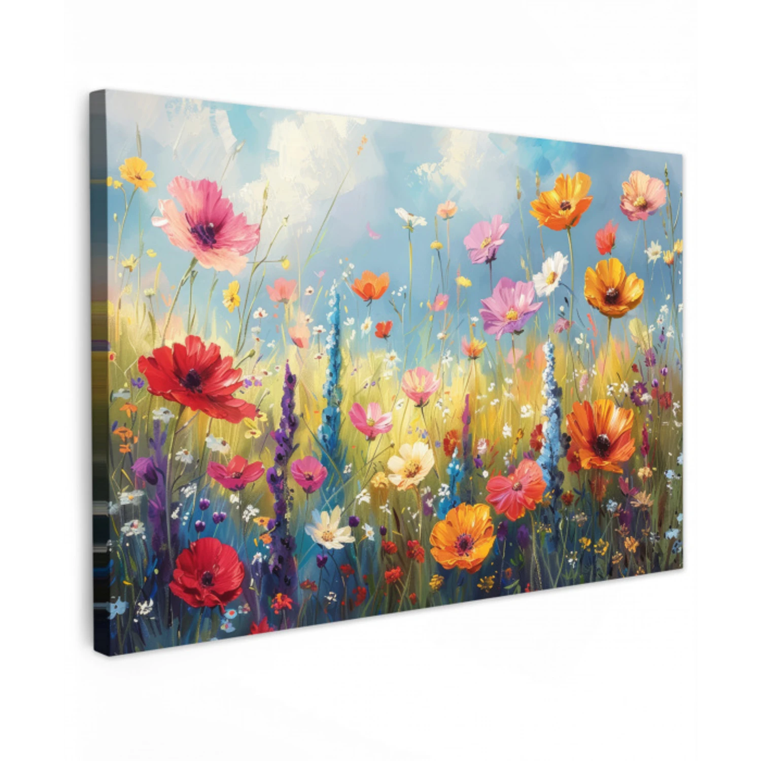 Bloemen - Natuur - Botanisch - Kunst Tuinposter op houten frame 2 cm dik klein -3d