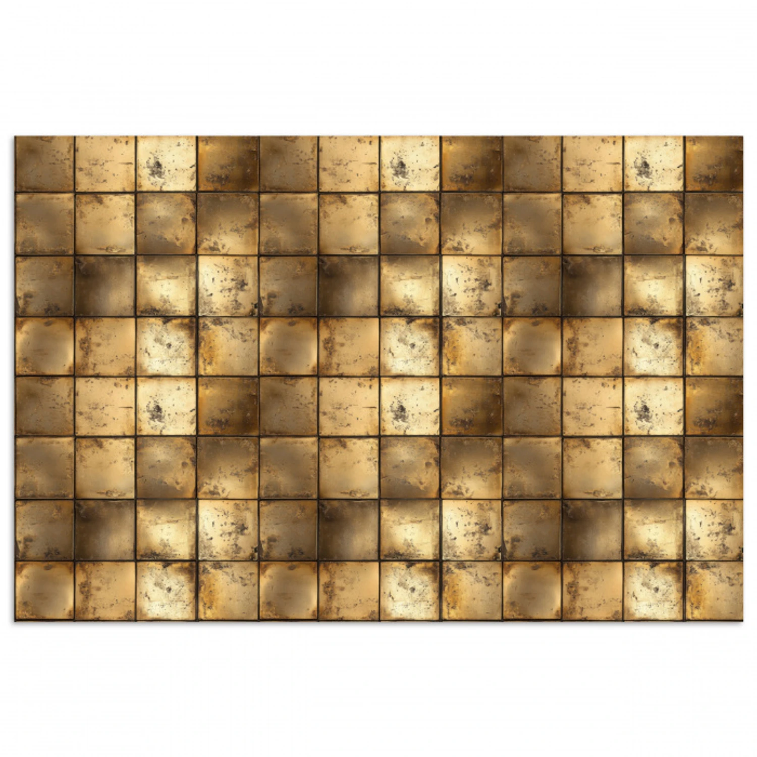 Geometrisch - Tegels - Goud poster papier klein 62 -3d