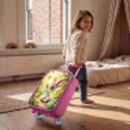 Konijn - Zonlicht - Sprookjesachtig - Vlinder Kinderkoffer - Roze klein -sfeer1
