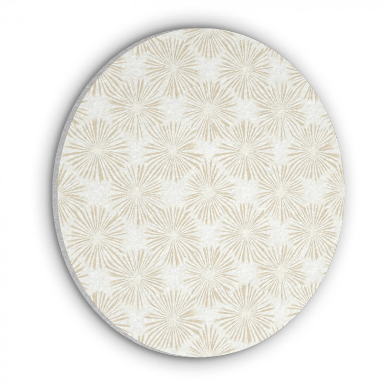 Abstract - Motief - Beige Akoestische PET Vilt - Rond klein 838 -3d