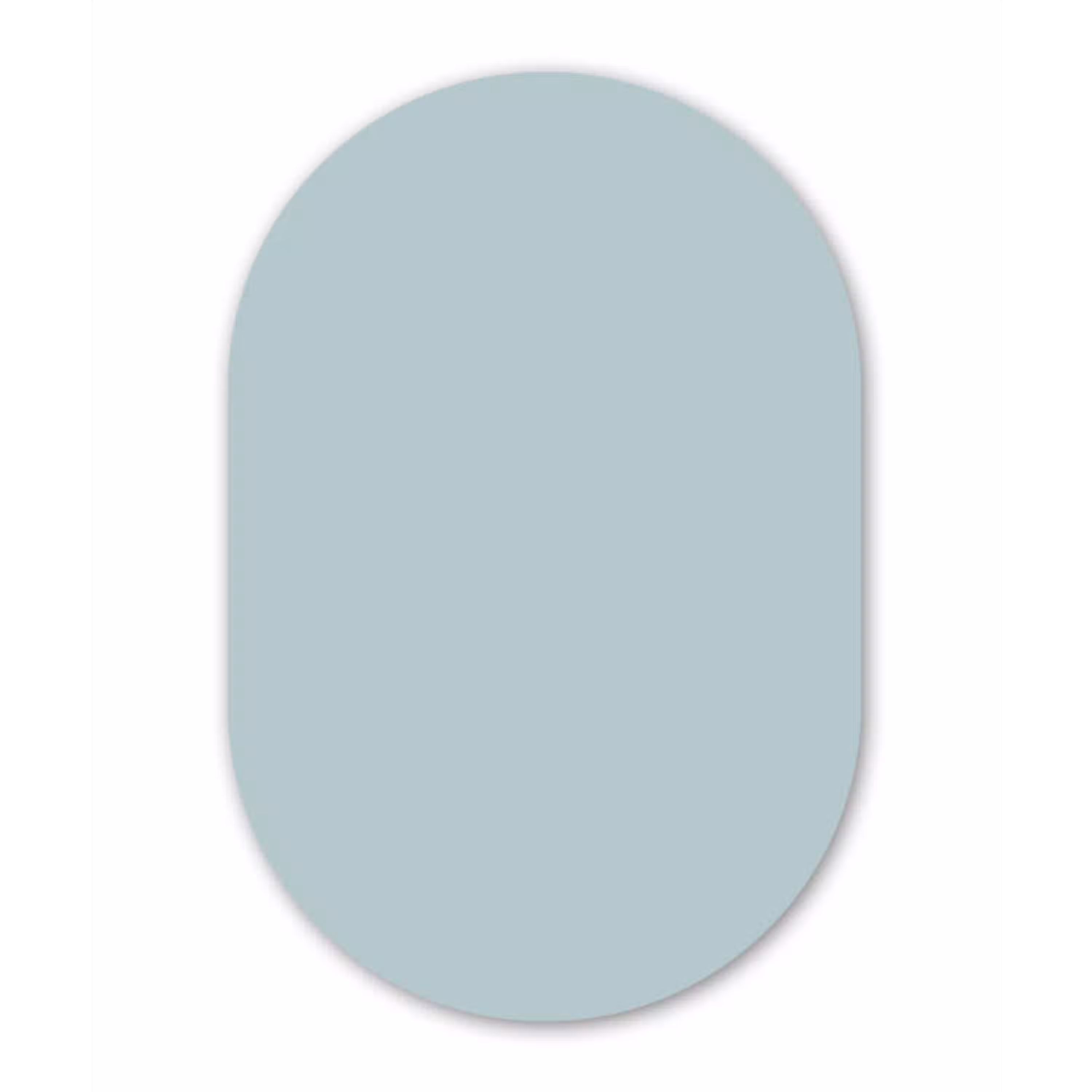 Slate - Blue - Blauw Wandcirkel Ovaal Aluminium middel 839 -3d
