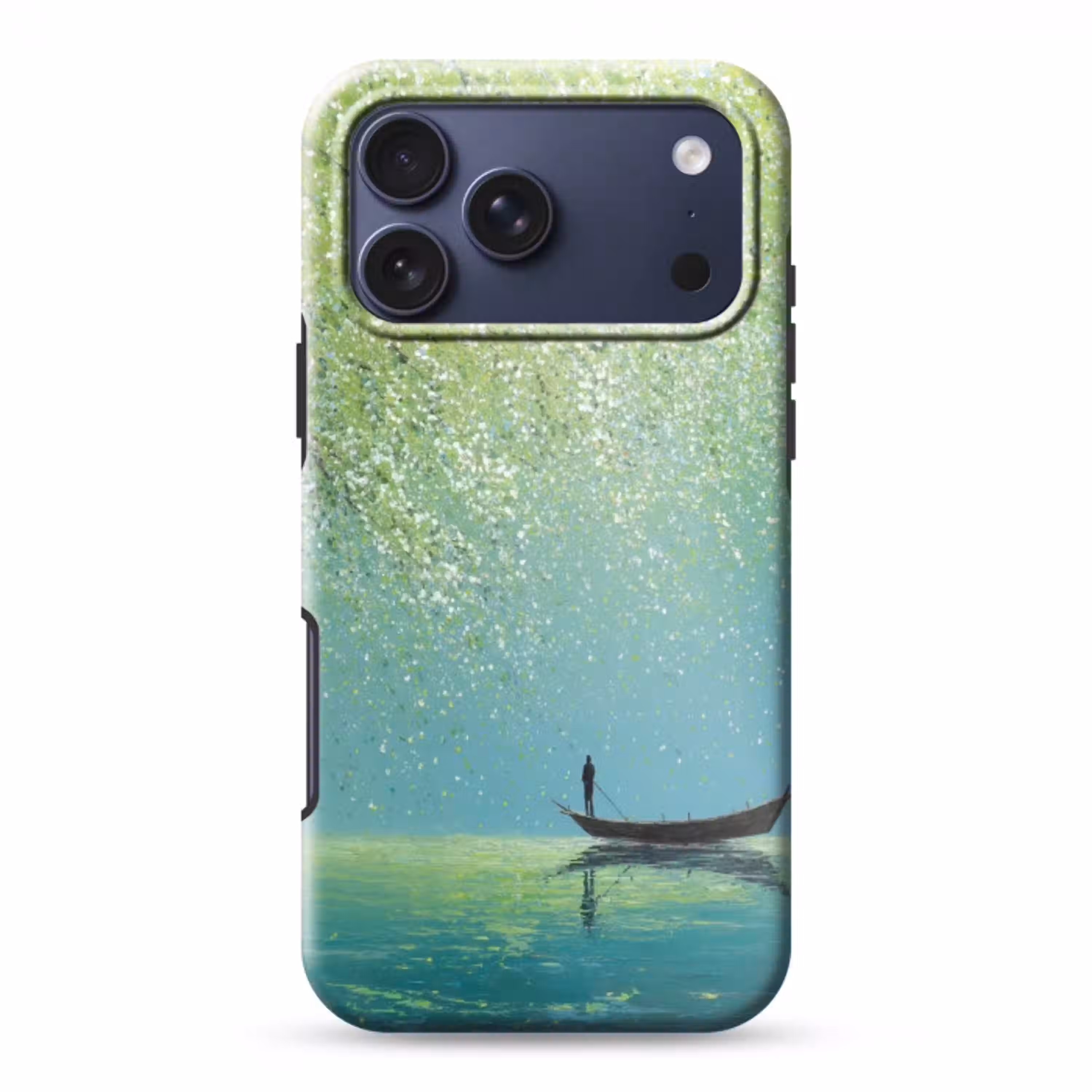 Bootje - Water - Bladeren - Bloesems Toughcase MagSafe Apple iPhone 17 Pro Max klein -3d