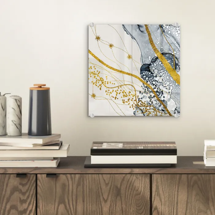 Abstract - Goud - Natuur - Kunst plexiglas 5mm klein -sfeer1
