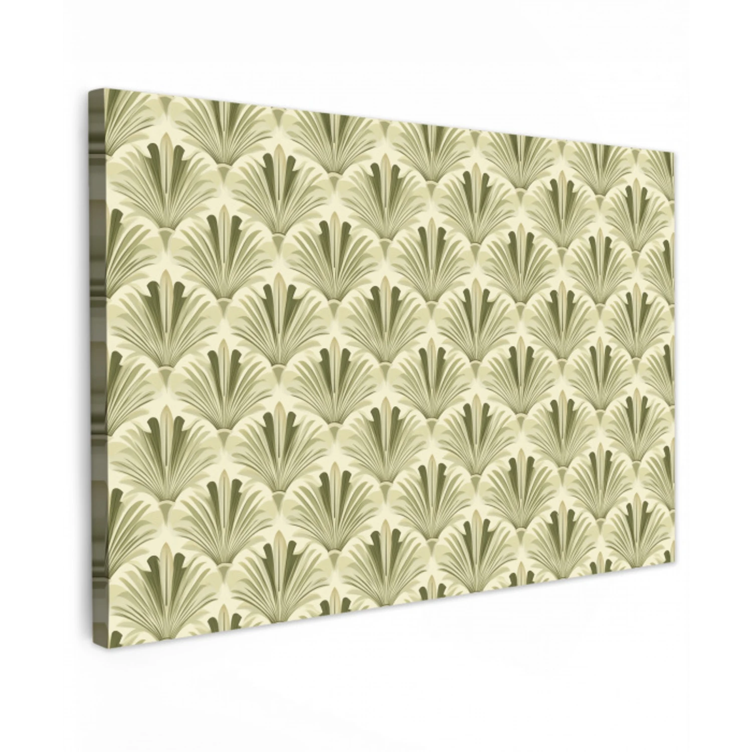 Klassiek - Waaier - Groen Tuinposter op houten frame 2 cm dik klein 845 -3d