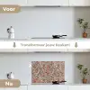 Blauw - Waterverf - Chaos keuken achterwand spatscherm klein 900 -voor_na_NL