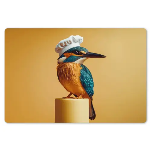 Ijsvogel - Pilaar - Koksmuts - Vogel Placemat vinyl groot -zzsfeer1_Kitchenyeah-website