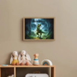 Dino - Jongens - Groen - Blauw - T-Rex Light Box met batterij (Wandlamp kind) middel -sfeer2_kind