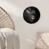 Vrouw - Make-up - Koper - Zwart Wandcirkel kunststof plaat 5mm dik klein -sfeer5